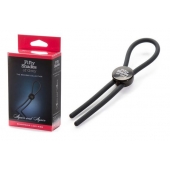 Тёмно-серое эрекционное кольцо с зажимом Again and Again Adjustable Cock Ring - Fifty Shades of Grey - в Петрозаводске купить с доставкой
