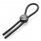 Тёмно-серое эрекционное кольцо с зажимом Again and Again Adjustable Cock Ring - Fifty Shades of Grey - в Петрозаводске купить с доставкой