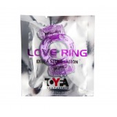 Фиолетовое виброкольцо с двумя вибропульками - Toyfa Basic - в Петрозаводске купить с доставкой