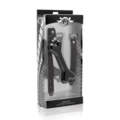 Черный кляп в форме косточки Hound Adjustable Dog Bone Gag - XR Brands - купить с доставкой в Петрозаводске