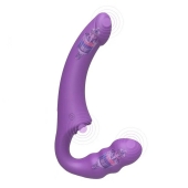 Фиолетовый безремневой страпон Straples Strap-On Dildo - Erokay - купить с доставкой в Петрозаводске