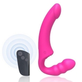 Розовый безремневой страпон Straples Strap-On Dildo - Erokay - купить с доставкой в Петрозаводске