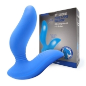 Синий вибромассажер простаты 3,5’’ Curve P-spot Massager - 12 см. - Erokay - в Петрозаводске купить с доставкой