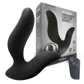 Черный вибромассажер простаты 3,5’’ Remote Control Curve P-spot Massager - 12 см. - Erokay - в Петрозаводске купить с доставкой