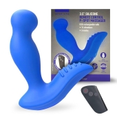Синий вибромассажер простаты 3,5’’ Remote Control P-spot Massager - 12,5 см. - Erokay - в Петрозаводске купить с доставкой