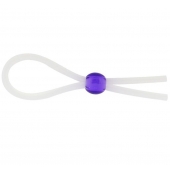 Прозрачное лассо с фиолетовой бусиной SILICONE COCK RING WITH BEAD LAVENDER - NMC - в Петрозаводске купить с доставкой