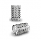 Прозрачная насадка на пенис с шишечками STAY HARD COCK SLEEVE 02 CLEAR - Blush Novelties - в Петрозаводске купить с доставкой