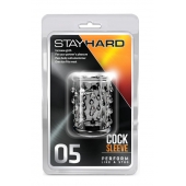 Прозрачная насадка с капельками STAY HARD COCK SLEEVE 05 CLEAR - Blush Novelties - в Петрозаводске купить с доставкой