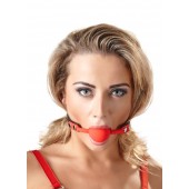 Силиконовый кляп-шар на чёрных ремешках Red Gag silicone - Orion - купить с доставкой в Петрозаводске