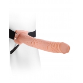 Фаллопротез телесного цвета Hollow Strap-On - 29 см. - Pipedream - купить с доставкой в Петрозаводске