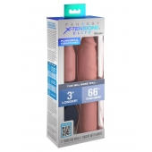 Телесная вибронасадка на член 3  Vibrating Mega X-tension with Remote - 22,9 см. - Pipedream - в Петрозаводске купить с доставкой