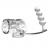 Прозрачная насадка на пенис и мошонку с анальным стимулятором Rilley - Baile - в Петрозаводске купить с доставкой