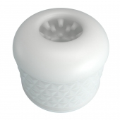 Белый сквозной мастурбатор Crystle - Baile - в Петрозаводске купить с доставкой