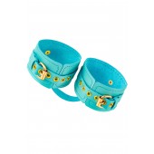 Голубые однослойные кожаные оковы - Pecado - купить с доставкой в Петрозаводске