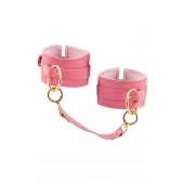 Розовые однослойные кожаные оковы - Pecado - купить с доставкой в Петрозаводске