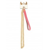 Розовый кожаный поводок с карабином для ошейника - 80 см. - Pecado - купить с доставкой в Петрозаводске