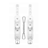 Белые узкие наручники-браслеты со скруглёнными углами - Pecado - купить с доставкой в Петрозаводске