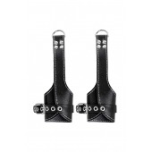 Черные подвесы с белой строчкой - Pecado - купить с доставкой в Петрозаводске