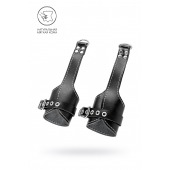 Черные подвесы с белой строчкой - Pecado - купить с доставкой в Петрозаводске