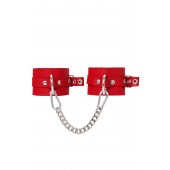 Красные мягкие кожаные оковы с люверсами - Pecado - купить с доставкой в Петрозаводске