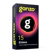 Презервативы анатомической формы с точечной и ребристой структурой Ganzo Extase - 15 шт. - Ganzo - купить с доставкой в Петрозаводске