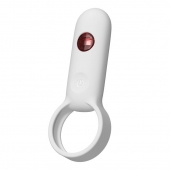Белое эрекционное виброкольцо с пультом ДУ - Youvic - в Петрозаводске купить с доставкой