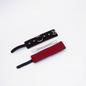 Черно-красные кожаные наручники - Crazy Handmade - купить с доставкой в Петрозаводске