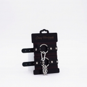 Черно-красные кожаные оковы - Crazy Handmade - купить с доставкой в Петрозаводске