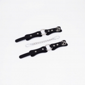 Черные кожаные наручники с кольцом - Crazy Handmade - купить с доставкой в Петрозаводске