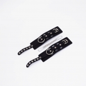 Черные кожаные наручники Sex - Crazy Handmade - купить с доставкой в Петрозаводске