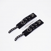Черные кожаные наручники Sex - Crazy Handmade - купить с доставкой в Петрозаводске
