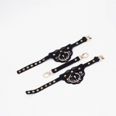 Черные оковы с золотистой фурнитурой - Crazy Handmade - купить с доставкой в Петрозаводске