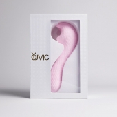 Розовый вибромассажёр с деликатными токами - Youvic - купить с доставкой в Петрозаводске