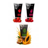 Набор из 3 съедобных лубрикантов JUJU (клубника, малина, тропические фрукты) - JuJu - купить с доставкой в Петрозаводске