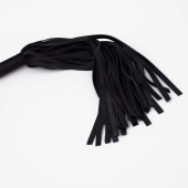 Черный кожаный флоггер - 45 см. - Crazy Handmade - купить с доставкой в Петрозаводске