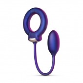 Фиолетовое эрекционное виброкольцо с анальным шариком Eclipse - ONE DC B.V. - в Петрозаводске купить с доставкой