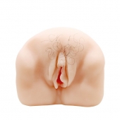 Телесный мастурбатор-вагина с оволосением и вибрацией - Baile - в Петрозаводске купить с доставкой