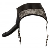 Черный женский страпон Strap-on Set: трусики и насадка - Orion - купить с доставкой в Петрозаводске