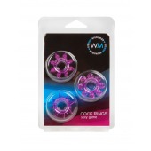 Набор из 3 лиловых эрекционных колец различной формы - Erowoman-Eroman - в Петрозаводске купить с доставкой