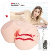 Мастурбатор-полуторс с двойным слоем материала и вибрацией Jenny Onahole Real Vagina - KOKOS - в Петрозаводске купить с доставкой