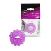 Лиловое эрекционное кольцо с 2 рядами стимулирующих шариков - Erowoman-Eroman - в Петрозаводске купить с доставкой