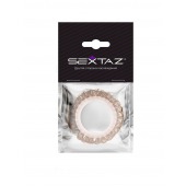Эрекционное кольцо с бежевыми «ресничками» - Sextaz - в Петрозаводске купить с доставкой