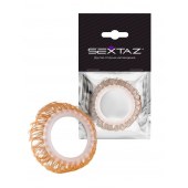 Эрекционное кольцо с бежевыми «ресничками» - Sextaz - в Петрозаводске купить с доставкой