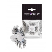 Эластичное эрекционное кольцо с черными «ресничками» - Sextaz - в Петрозаводске купить с доставкой