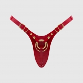 Красный пояс для фиксации насадок Strap-On-Me Leatherette Harness Fabulous - Strap-on-me - купить с доставкой в Петрозаводске