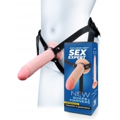 Мужской полый страпон на регулируемых ремешках - 22 см. - Sex Expert - купить с доставкой в Петрозаводске