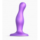 Фиолетовая насадка Strap-On-Me Dildo Plug Curvy size S - Strap-on-me - купить с доставкой в Петрозаводске