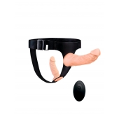 Женский страпон с 2 насадками, вибрацией и пультом ДУ - Erowoman-Eroman - купить с доставкой в Петрозаводске