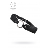 Черный кожаный чокер-ошейник со скруглёнными углами - Pecado - купить с доставкой в Петрозаводске