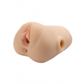 Телесный мастурбатор с вибрацией Double Pounder Vibrating Squeeze Stroker - Pipedream - в Петрозаводске купить с доставкой